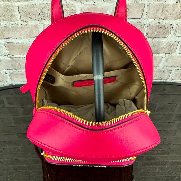 MICHAEL KORS JAYCEE LEATHER XS BACKPACK CONVERTIBLE SHOULDER BAG Electric Pink - Picture 7 of 9